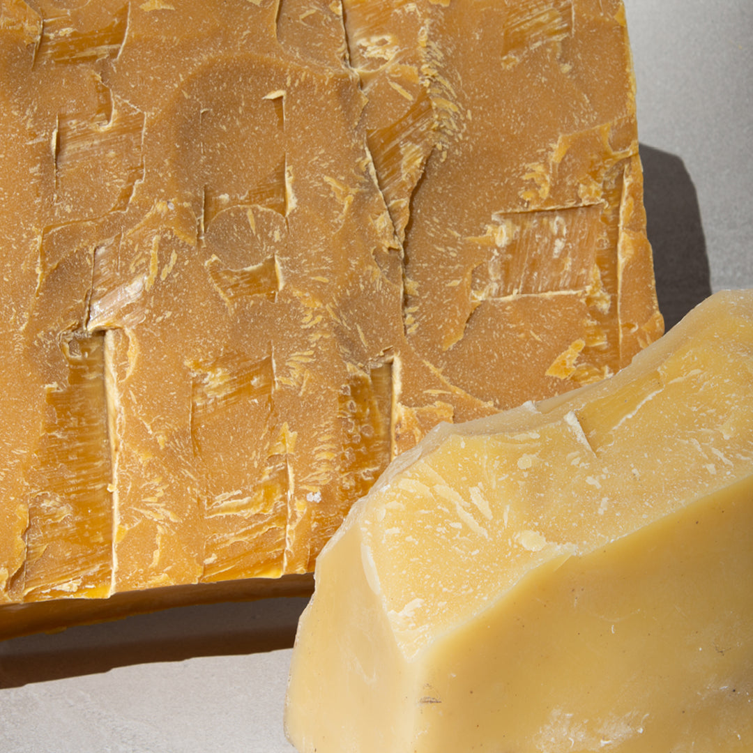 beeswax pillar candles